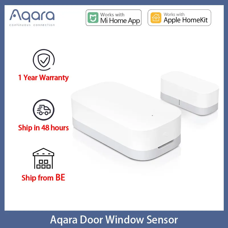 Умный мини-датчик открытия окон и дверей Aqara Zigbee беспроводное соединение
