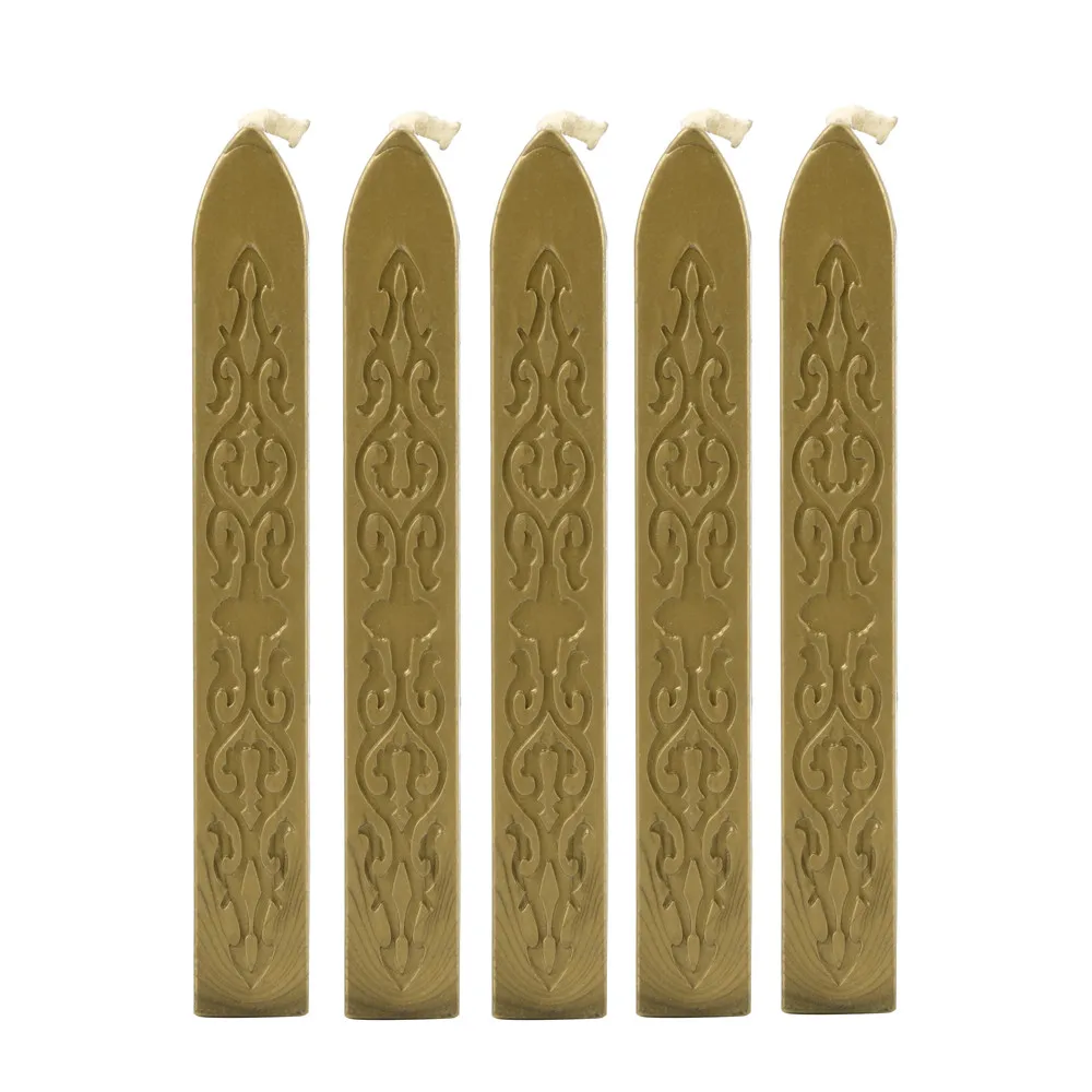 5 шт. Винтаж золото рукопись уплотнение восковые мелки Фитили для почты писем