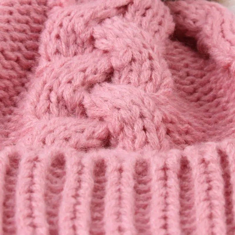 

Winter Boys Girls Hats Warm Knitted Parent-child Cap Children Beanie Baby Hat