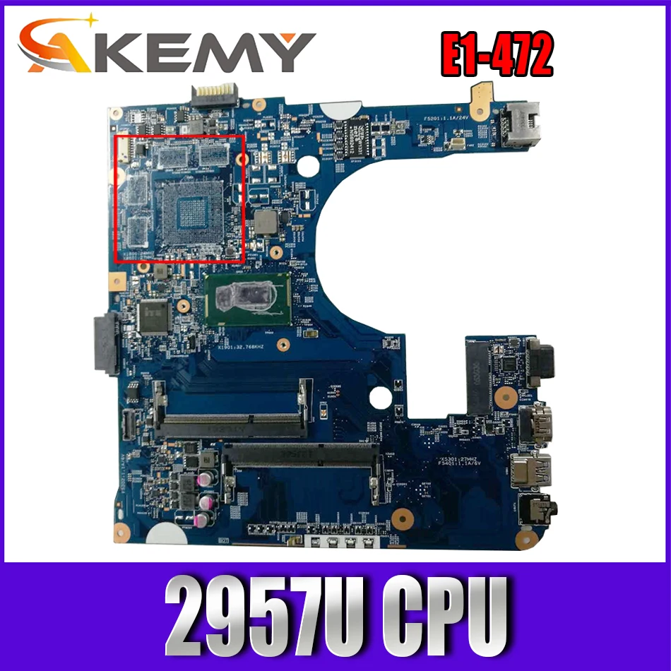 

Материнская плата для ноутбука ACER Aspire E1-472 Celeron 2957U материнская плата для ноутбука 12243-3 DDR3