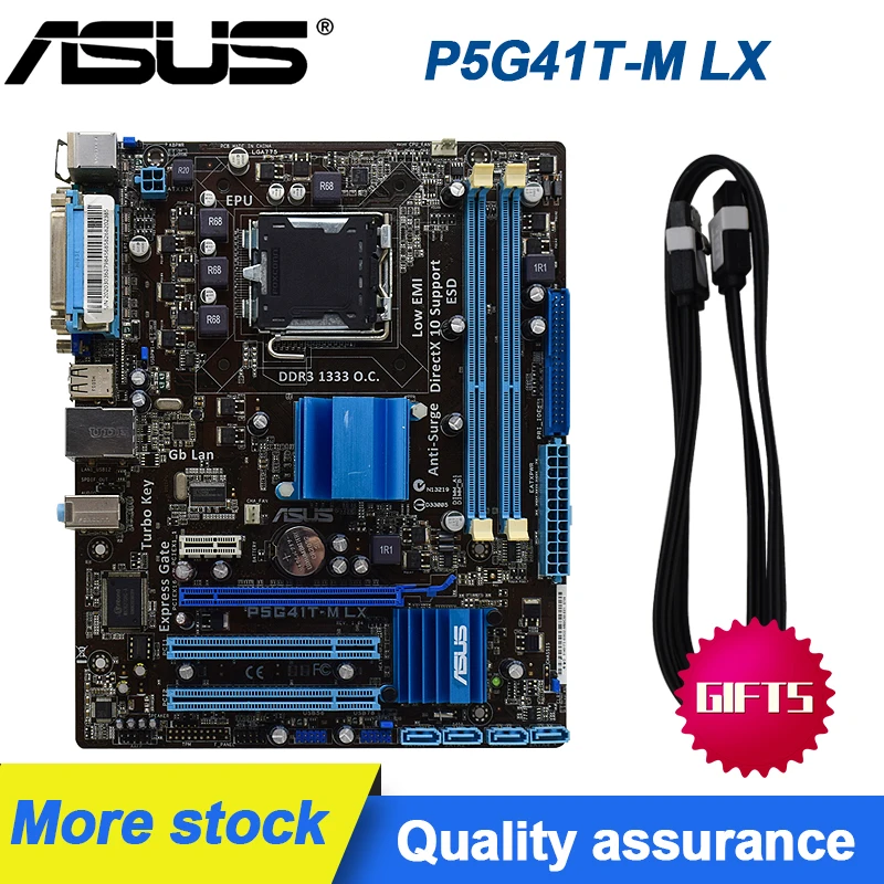 Материнская плата Asus p5g41t m LX G41 для ПК DDR3 комплект 775 порт отображения и Поддержка