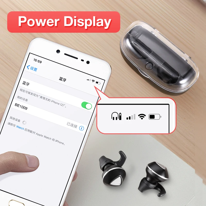 SANLEPUS Bluetooth наушники беспроводные наушники двойные мини наушники TWS 5,0 гарнитура с микрофоном для телефонов xiaomi samsung