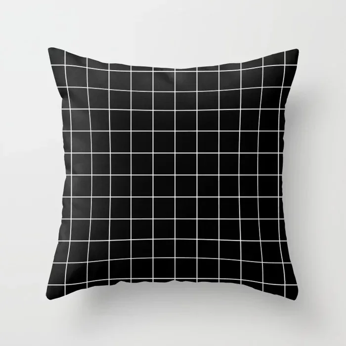 Retro Plaid 10 Двусторонняя печать полиэстер Декоративная Подушка Чехол Белый Черный проверенный Красный Синий Подушка в клетку для стула чехол для дивана автомобиля дома - Цвет: Retro Plaid 10