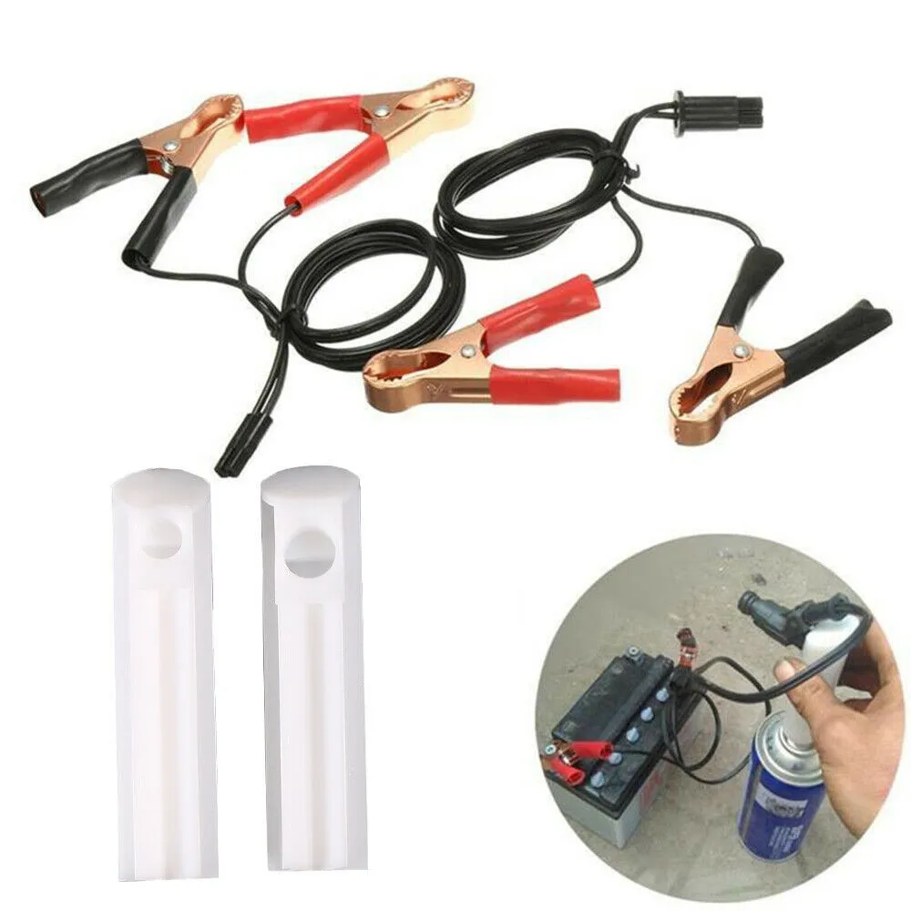 

Automotive General Fuel Injector Flushing Cleaner Adapter DIY Kit Cleaning Tool Universal Fit Any 12-24V Car, Motorcycle So On