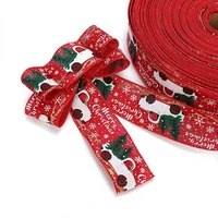 christmas tree ribbon classic wrapping diy gift fabric ribbon burlap wreath bows