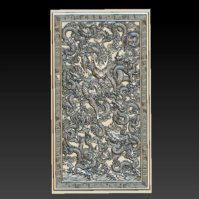 Изысканный Дракон 3D модель рельеф для ЧПУ гравировки резьбы artcam 3d рельефная в