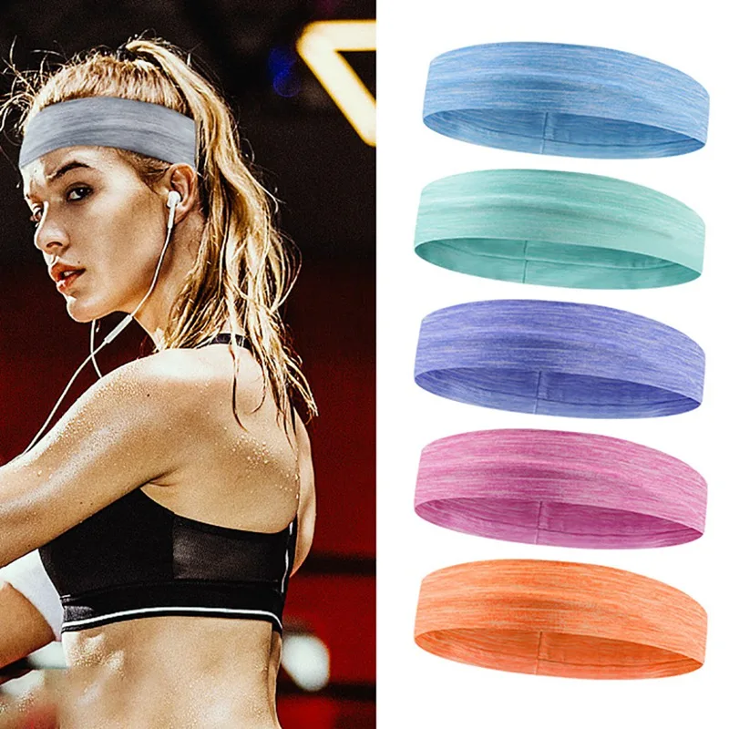 Anti-Slip Elastic Sweatband Sports Gym Women Men Breathable Basketball Fitness Yoga Volleyball Cycling Hair Headbands | Спорт и