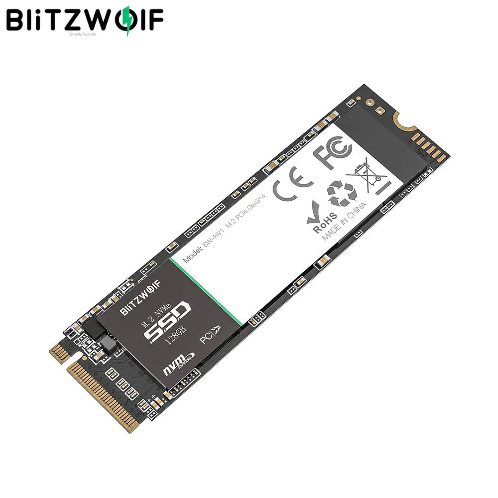 Внутренний жесткий диск BlitzWolf PCIe Gen3 * 4 NVMe1.3 SSD 128 ГБ 256 512 ГБ|Внутренние