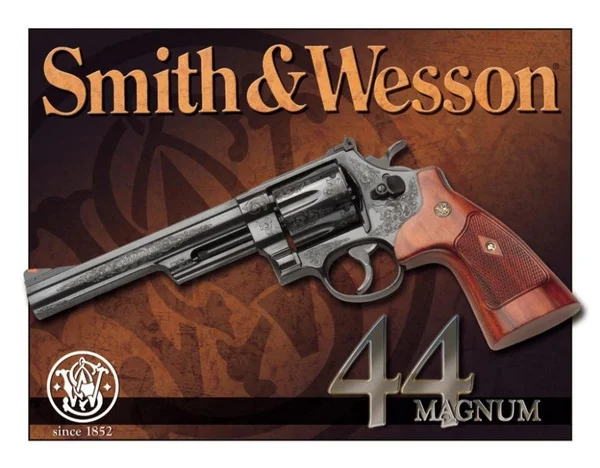 

S&W - 44 Magnum Tin Sign Retro Vintage Decor Metallo Tin Sign