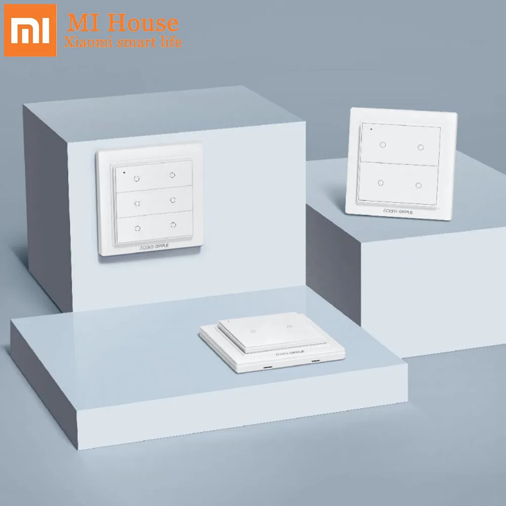 Международная версия Xiaomi Aqara Opple беспроводной смарт-переключатель без проводки требуется работа с Mijia App Apple HomeKit настенный переключатель