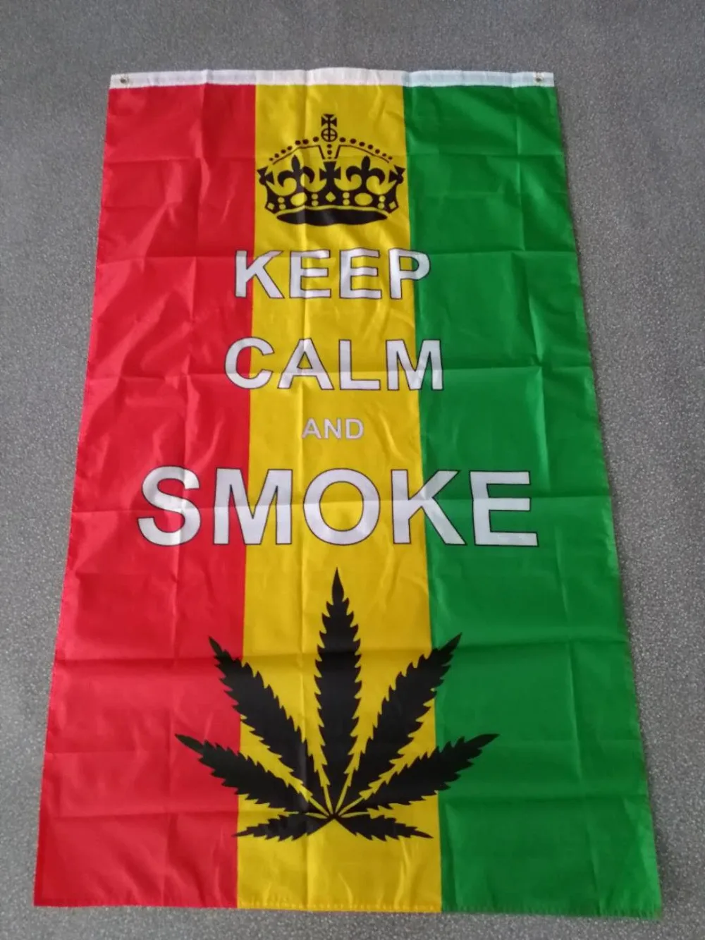 

420 somewhere keep calm and smoke weed promotion advertising Flag