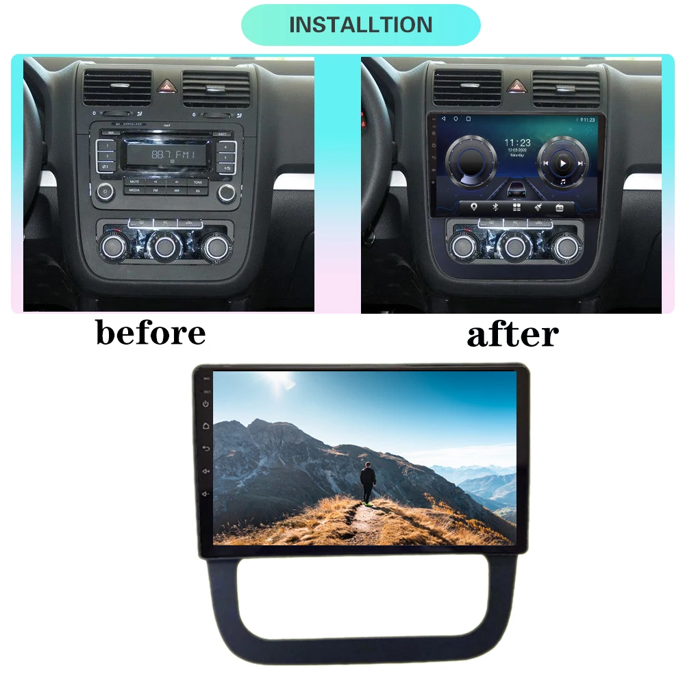 Автомобильный мультимедийный видеоплеер для Volkswagen VW Sagitar Jetta Bora 2006-2018 Carplay