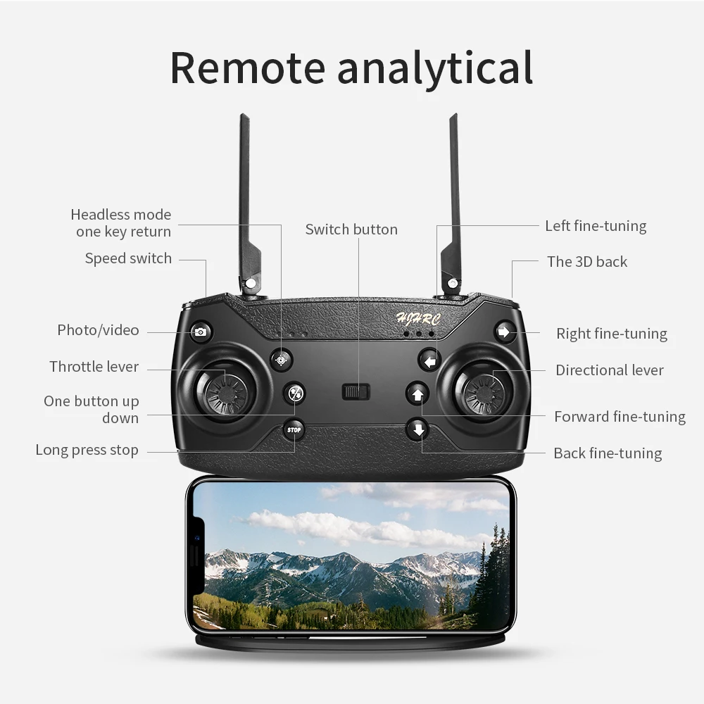 Дрон 4K RC Quadcopter с камерой складной FPV Wifi Quadrocopter широкий угол высокая точность