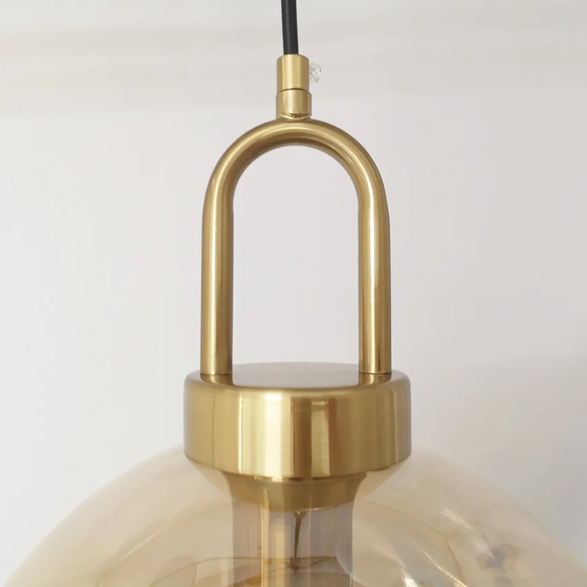Nordic освещение современный подвесной светильник золотой гладить прозрачное