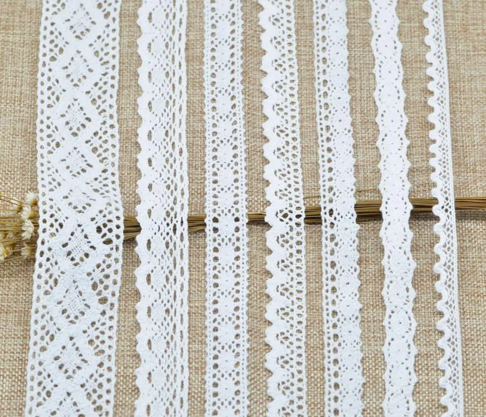 KALASO 5 ярдов (4 6 м) красивая белая высококачественная хлопковая отделка для вязания