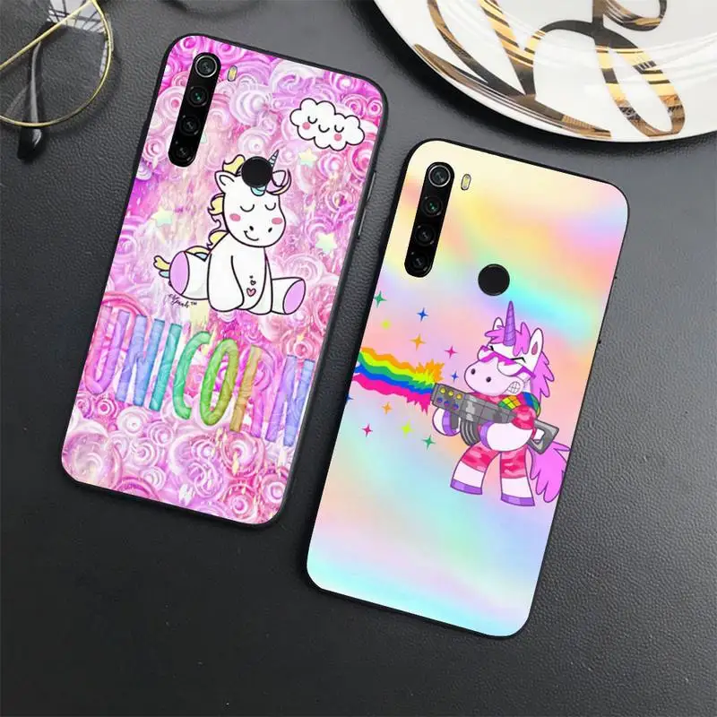 

Rainbow Unicorn cute animal Phone Case For Xiaomi Redmi note 7 8 9 t max3 s 10 pro lite coque shell cover funda