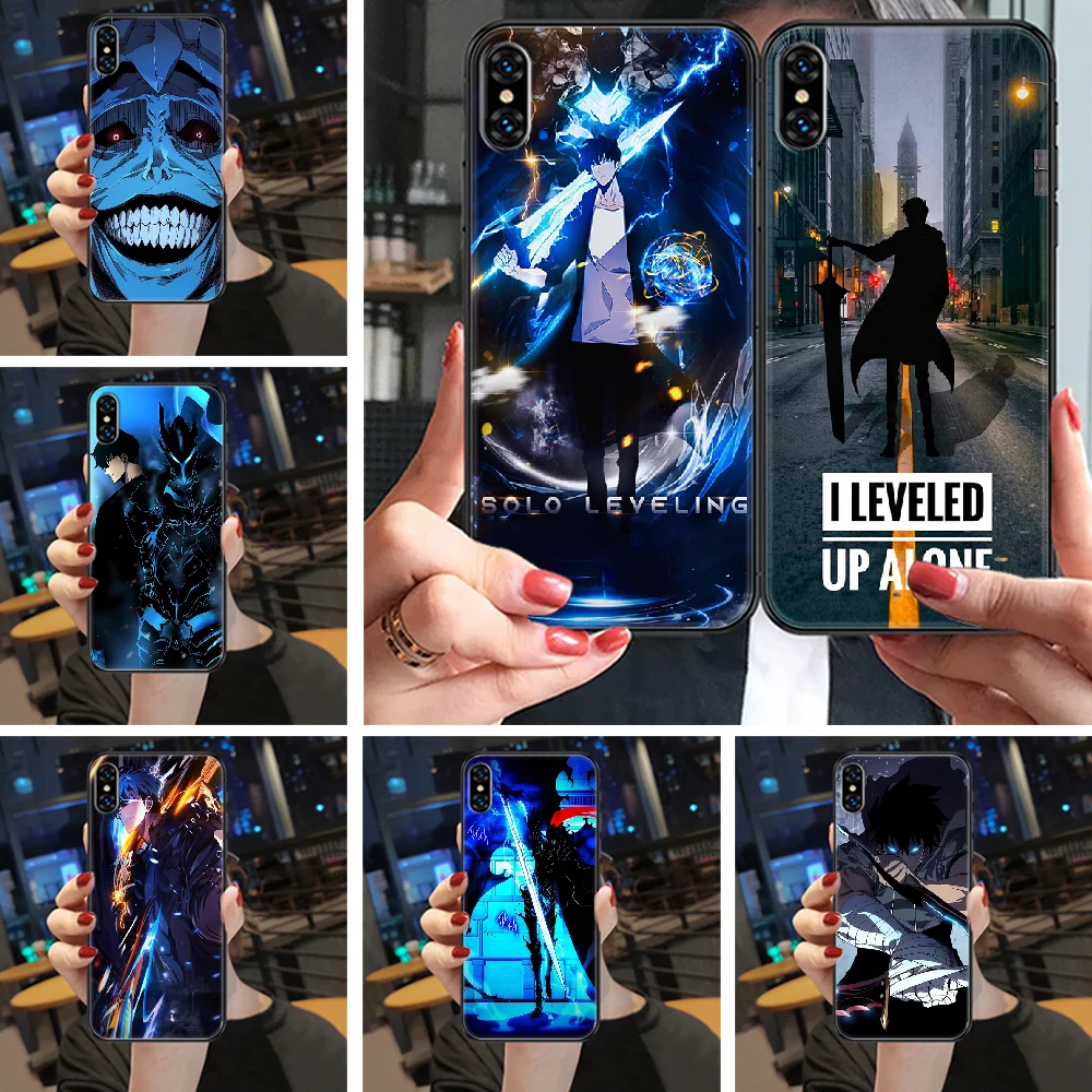 Чехол для телефона с уровнем соло из аниме чехол iphone 5 5s se 2 6 6s 7 8 12 mini plus X XS XR 11 PRO MAX