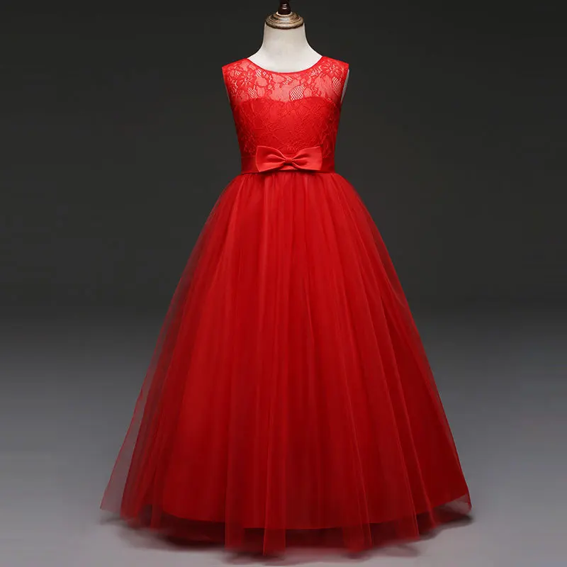 

Детская летняя одежда, новинка 2019, модные платья для девочек для вечеринки и свадьбы, платье принцессы, длинное платье для девочек, красное, ...