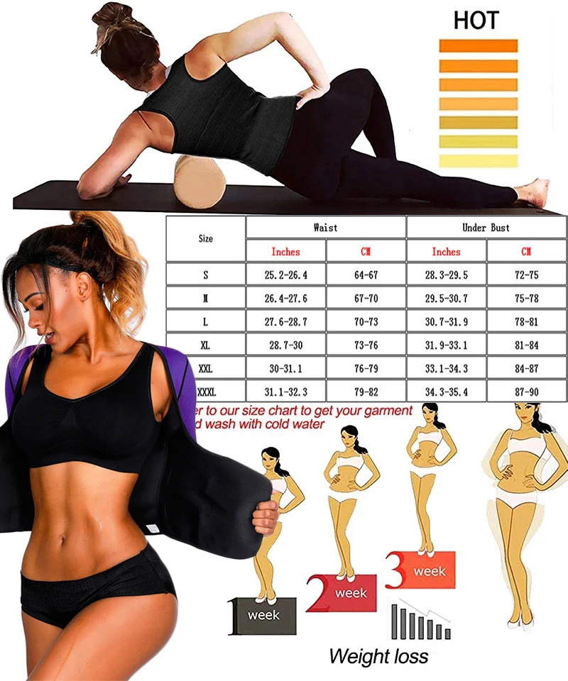 

Twinso Weight Loss Waist Trainer Cincher Women Slimming Underwear Neoprene Sauna Vest Weight Loss Sports Top Blouse Body Shapers