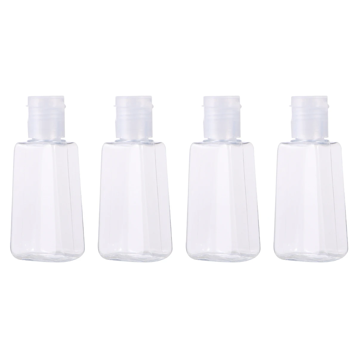 

4 Set 30ml Empty Bottle and Keychain Holder Refillable Hand Sanitizer Bottles with Keychain Carriers for Soap Lotion and Liquids