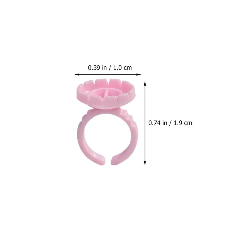 

100pcs/Set Eyelash Extension Glue Cup Lash Blossom Glue Ring Cup Beauty Eyelash Tool
