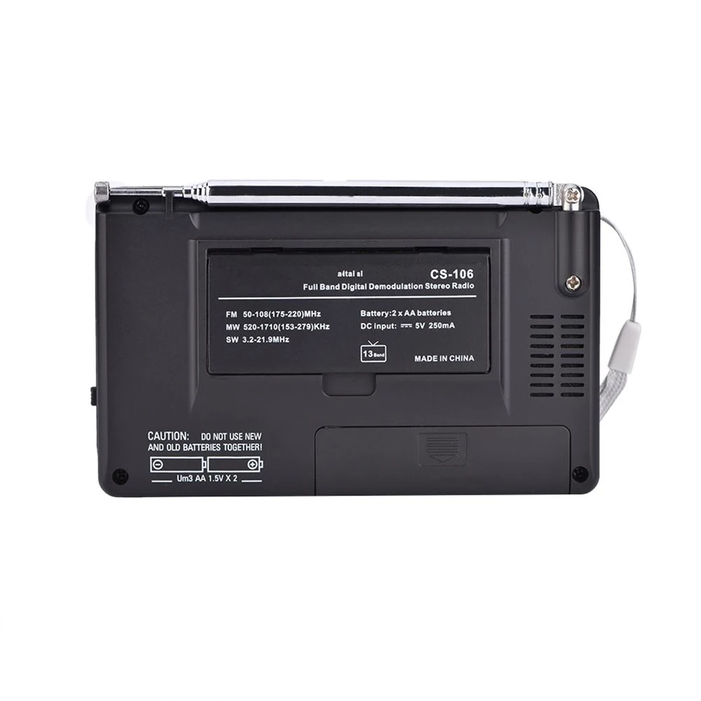 Портативный мини-радиоприемник с поддержкой FM/AM/SW/LW/TV полночастотный