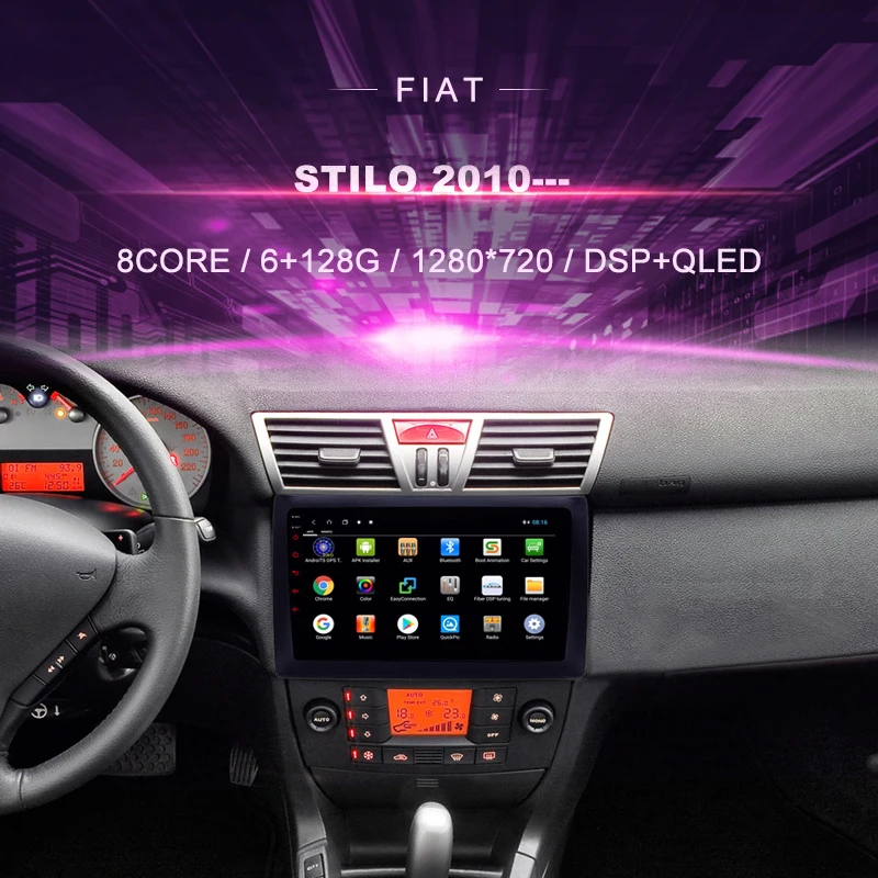 

Car DVD For FIAT STILO 2010--- Car Radio Multimedia Video Player Navigation GPS Android10.0 Double Din