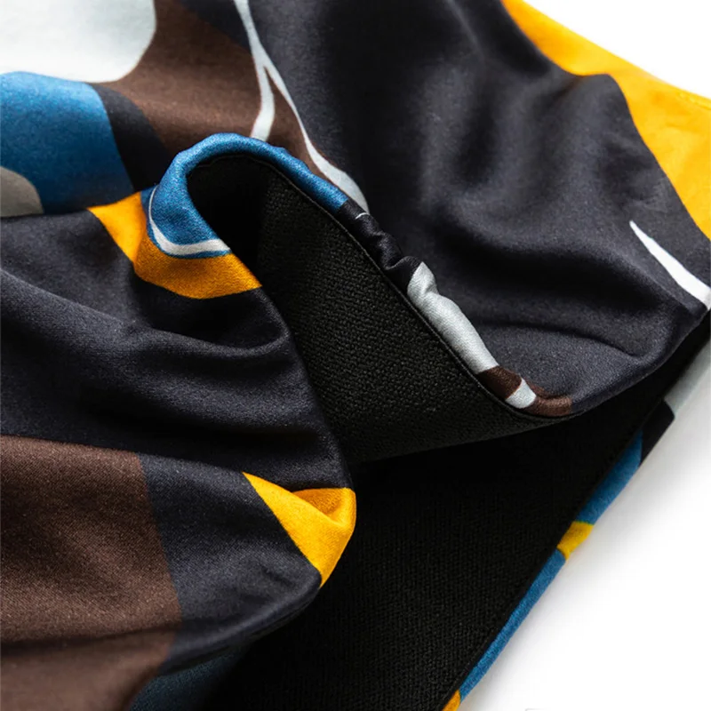 Юбка SuyaDream Женская атласная Длинная Элегантная офисная юбка с принтом из 100% шелка