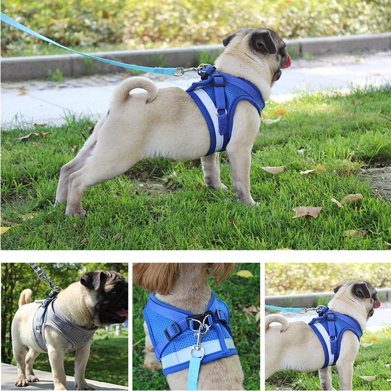 Регулируемая дышащая маленькая жилетка для собак питомец поводок набор поводков