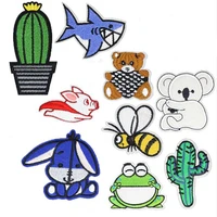 bear cartoon patches cap shoe bag iron on embroidered appliques diy apparel accessories patch for clothing fabric badges bu237