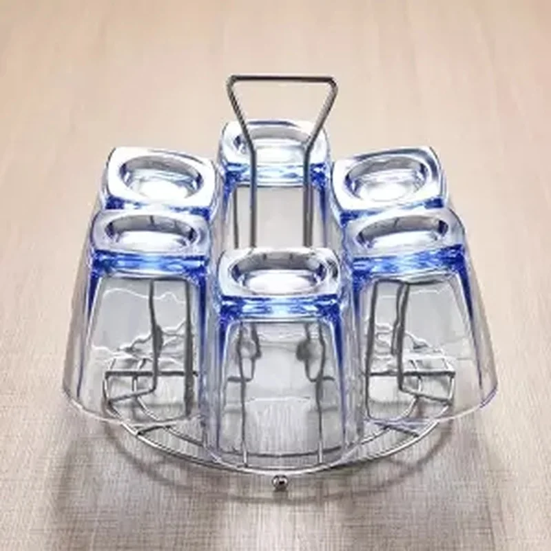 Стакан для виски домашний стеклянный набор 6 комплектов чайные чашки сока пива