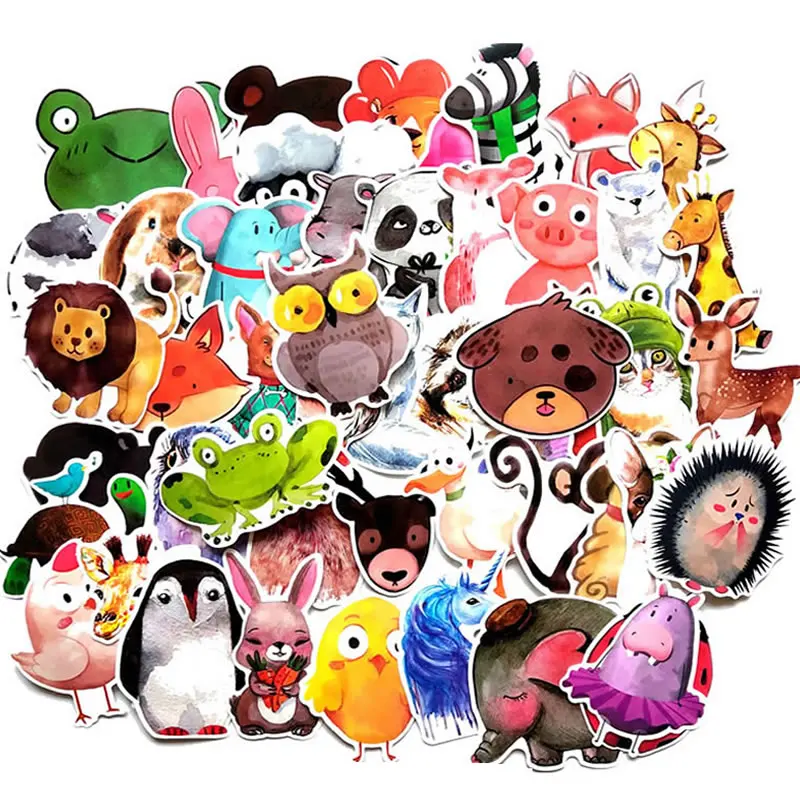 50 звёзд Детские Мультяшные животные граффити наклейки чемодан гитара скейтборд