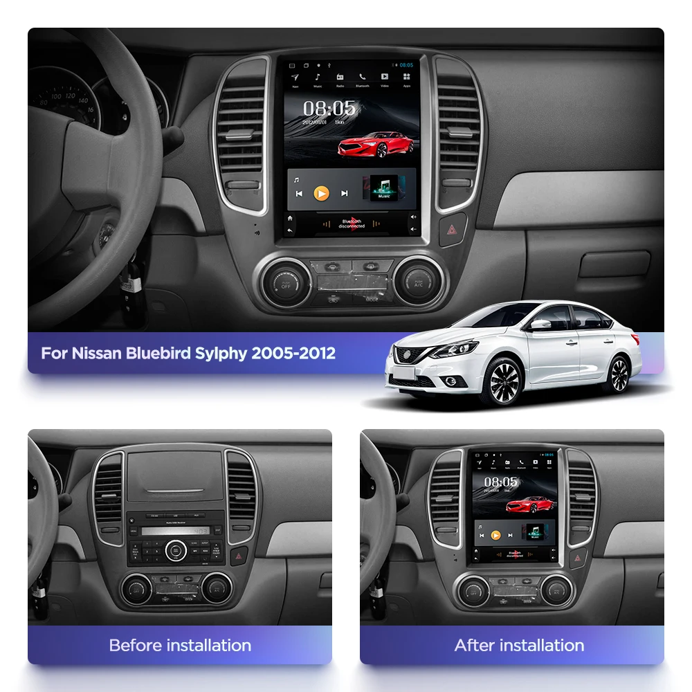Android 10 0 4G LTE gps мультимедийный стерео радиоприемник для nissan bluebird Sylphy 2005 2012 лет