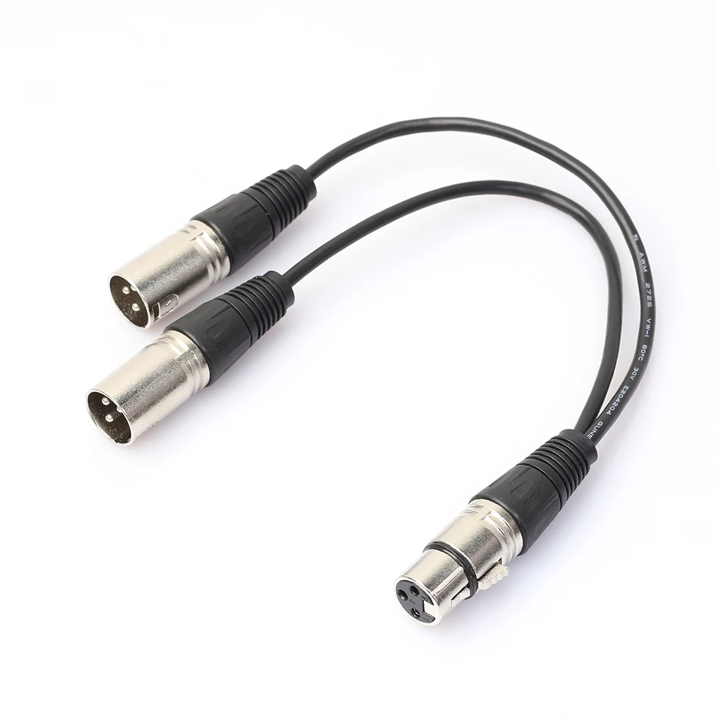 Прочный гибкий посеребренный 3 контактный XLR Женский двойной мужской аудио