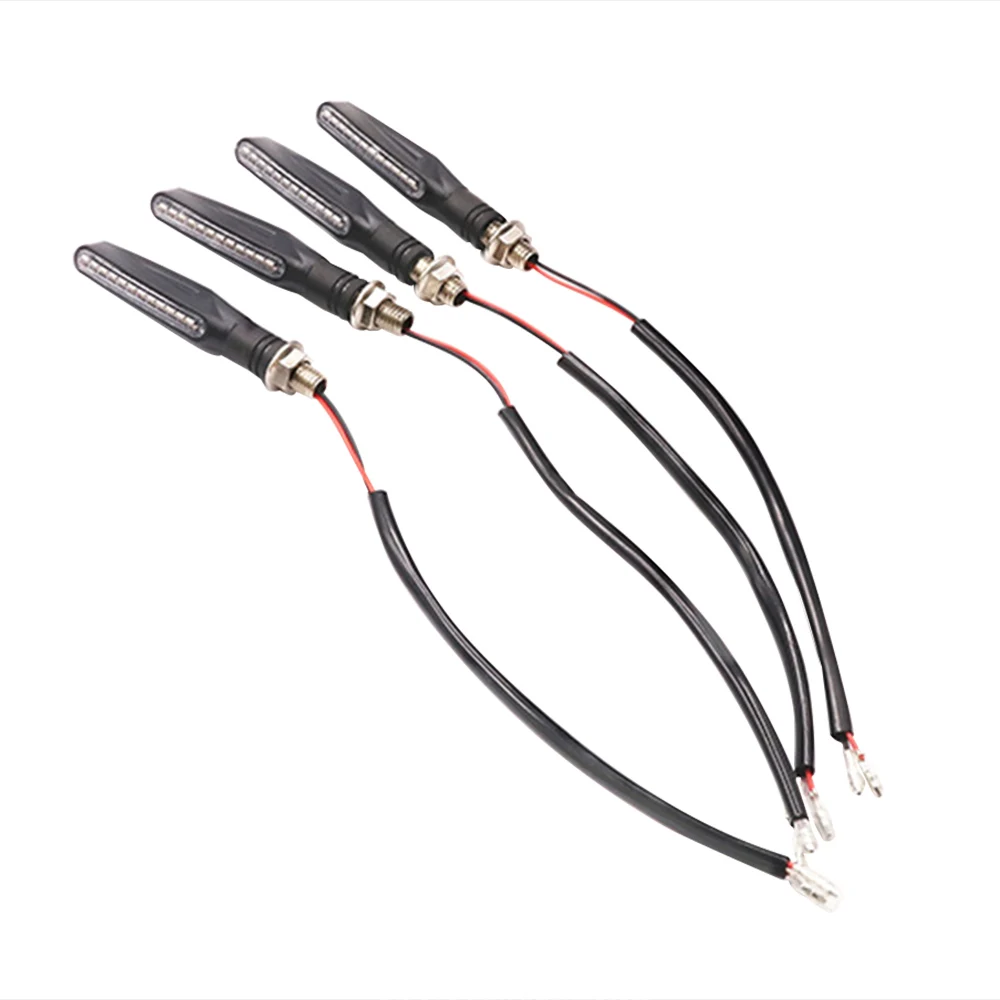 4 шт. светодиодный фонарь для мотоцикла сигналы поворота гибкий светильник