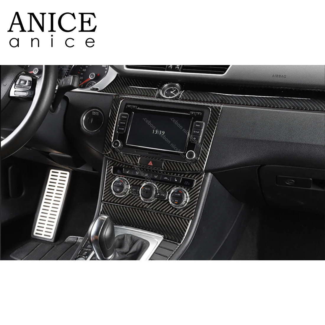 

Carbon fiber Car cigarette lighter Trim cover for gear shift Fit For Volkswagen CC 2013-2017 Passat Alltrack Variant 2009-2014