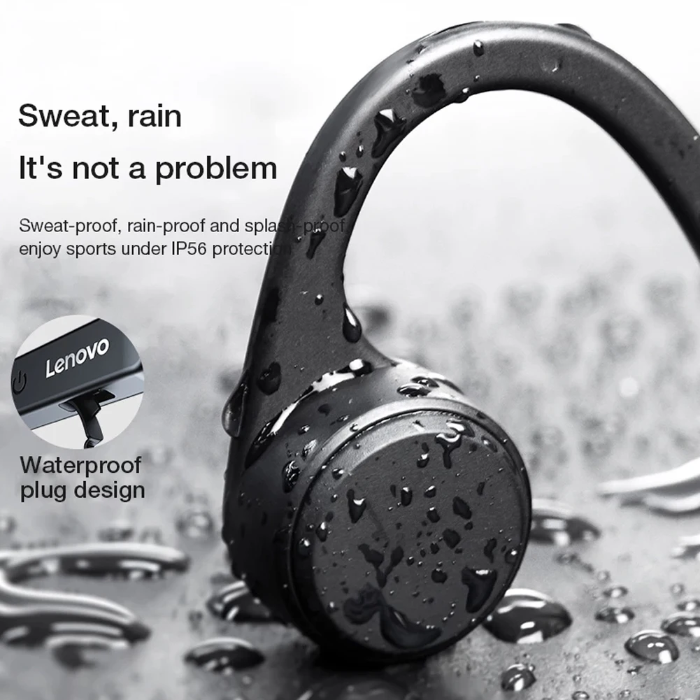 

Lenovo X4 Wireless Headphone Bone Conduction Bluetooth Earphone Sport Running Waterproof Sweatproof Dustproof 2021 New Designed