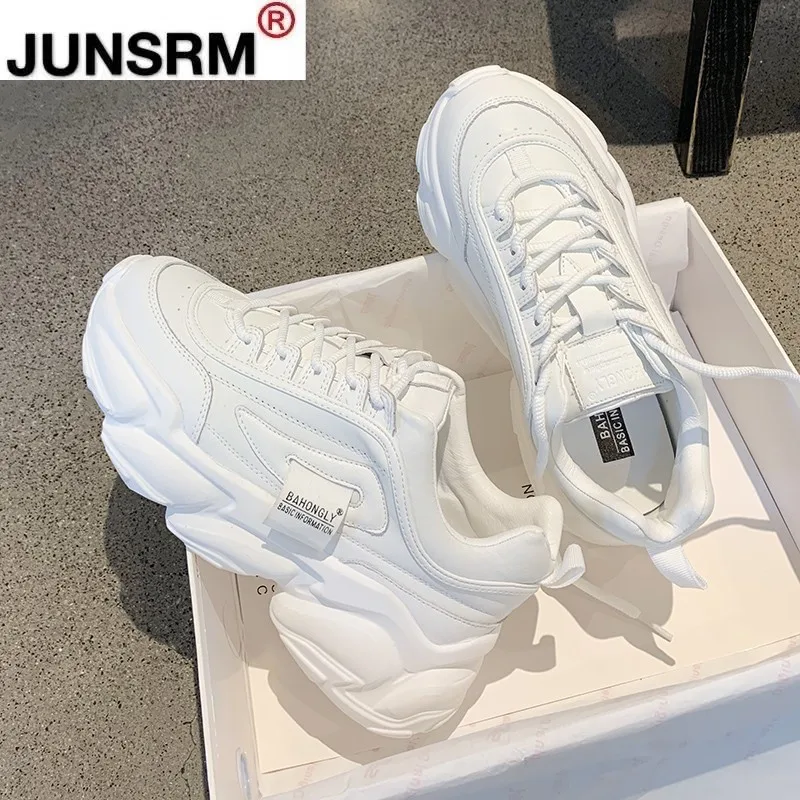 

Women Chunky Sneakers Thick Bottom Platform Vulcanize Shoes Fashion Breathable Casual Shoes Woman Female 2021 Zapatos De Mujer