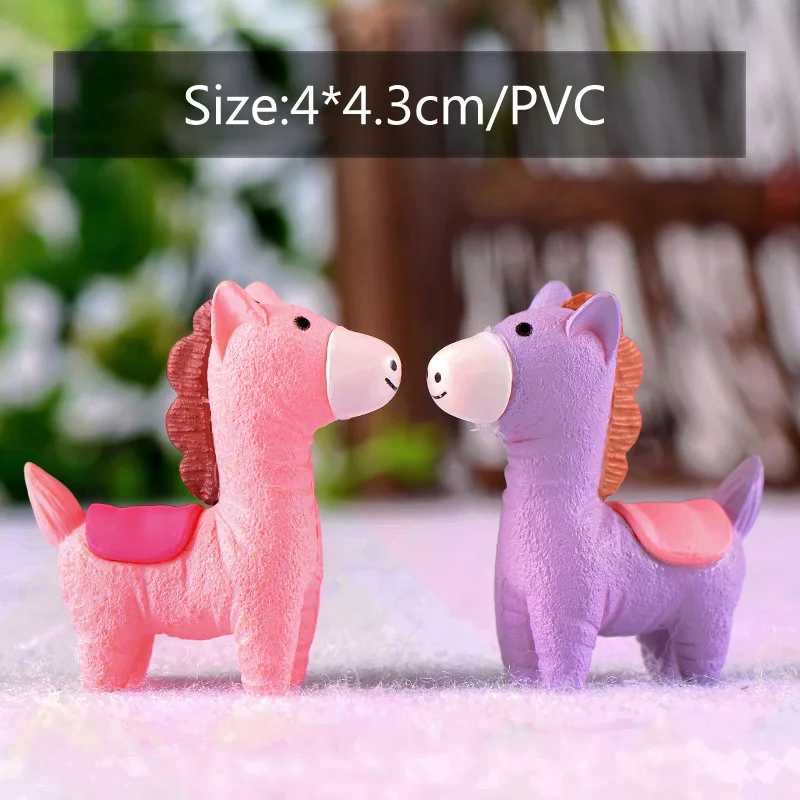 BAIUFOR пара мультяшных животных [1] миниатюры овечка кролик Лебедь DIY статуэтки для