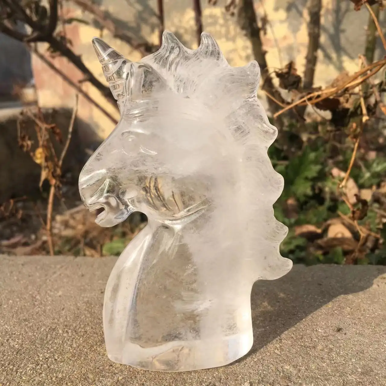 Натуральный прозрачный кварц искусственный образец резная вручную Статуэтка