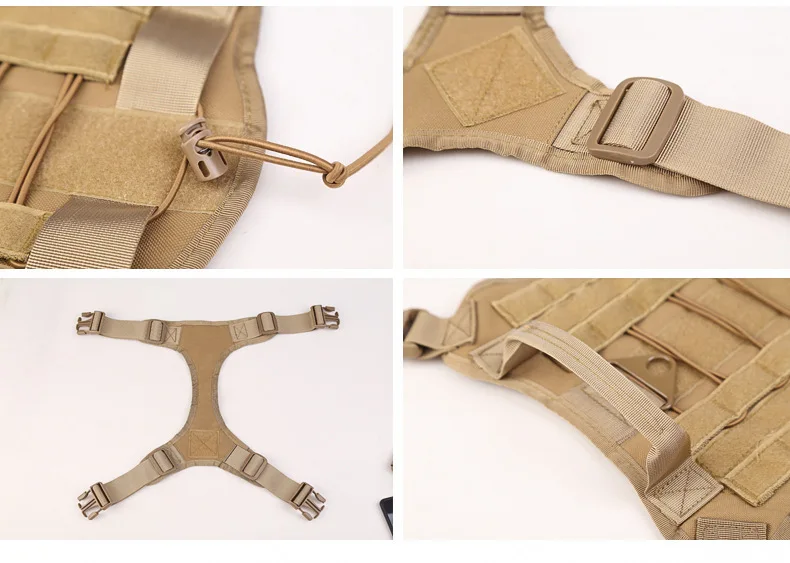 

Military Tactical Dog Harness Set Dog Harness Vest Nylon Bungee Dog Leash Harness For Small Large Dogs Pet Accessories German