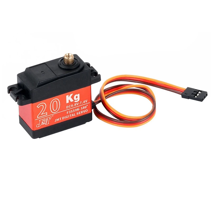 

Digital Servo 20KG 180 degree Waterproof Metal Steering Digital Metal Gear Core Servo with High Torque for RC Car Boat Model Toy
