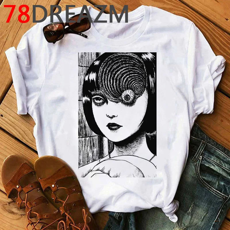 Японская манга Junji Ito Футболка мужская летняя футболка с аниме ужасов томие