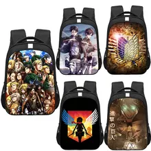 Attack on Titan Backpacks for Teenager Canvas Black Travel Bags Students Laptop Bag Boys Girls Back to School Mochila Sac A Dos