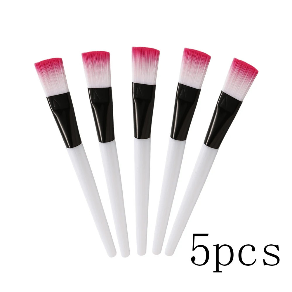 5pcs 1~ 5 шт. кисти маска для лица макияж для ухода за кожей кисточка для нанесения маски кисть для нанесения маски косметическая маска для лица для смешивания скрывающий порошок щеткой TSLM1 - Handle Color: 5pcs