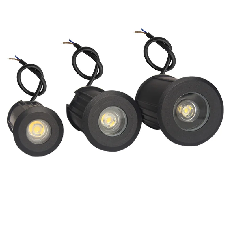 Черный светодиодный подземный светильник 3 Вт напольный для сада дорожки уличный