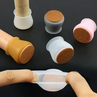 silicone felt table chair foot protector round furniture chair leg caps non slip floor cover foot pad for 3cm to 4 5cm feet 30