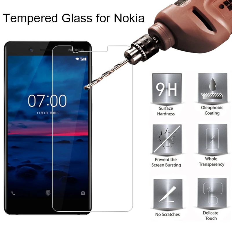 Твердое защитное стекло 9H HD для Nokia 7 1 6 5 Plus Передняя пленка телефона Защита экрана