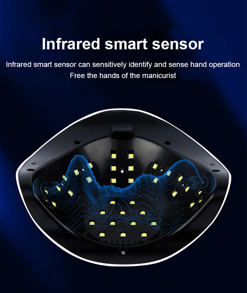 УФ-лампа для сушки гель-лака ногтей 168 Вт 42 светодиода | Красота и здоровье