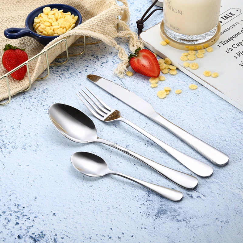 Набор радужных столовых приборов из нержавеющей стали западные столовые приборы